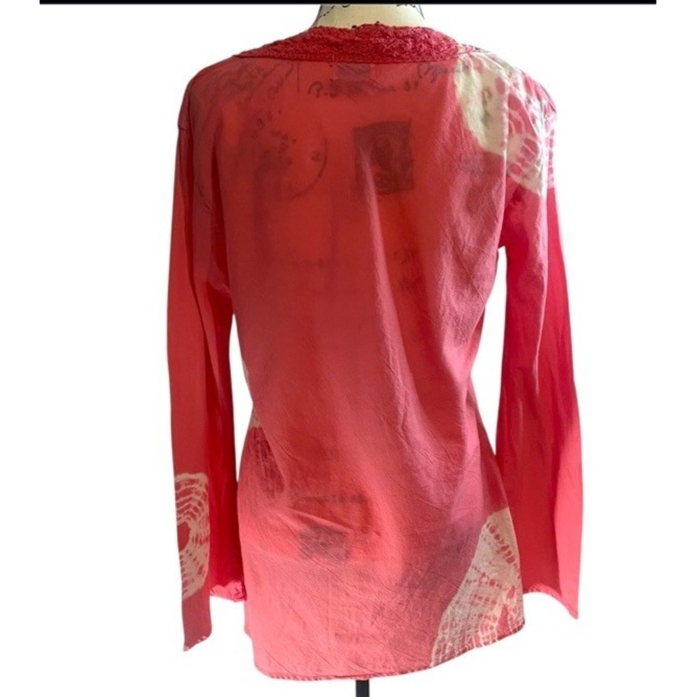 Bleu Clair Claire Pettibone Coverup Tunic Pink Tie Dye‎ Made USA Women's Medium - Picture 5 of 10